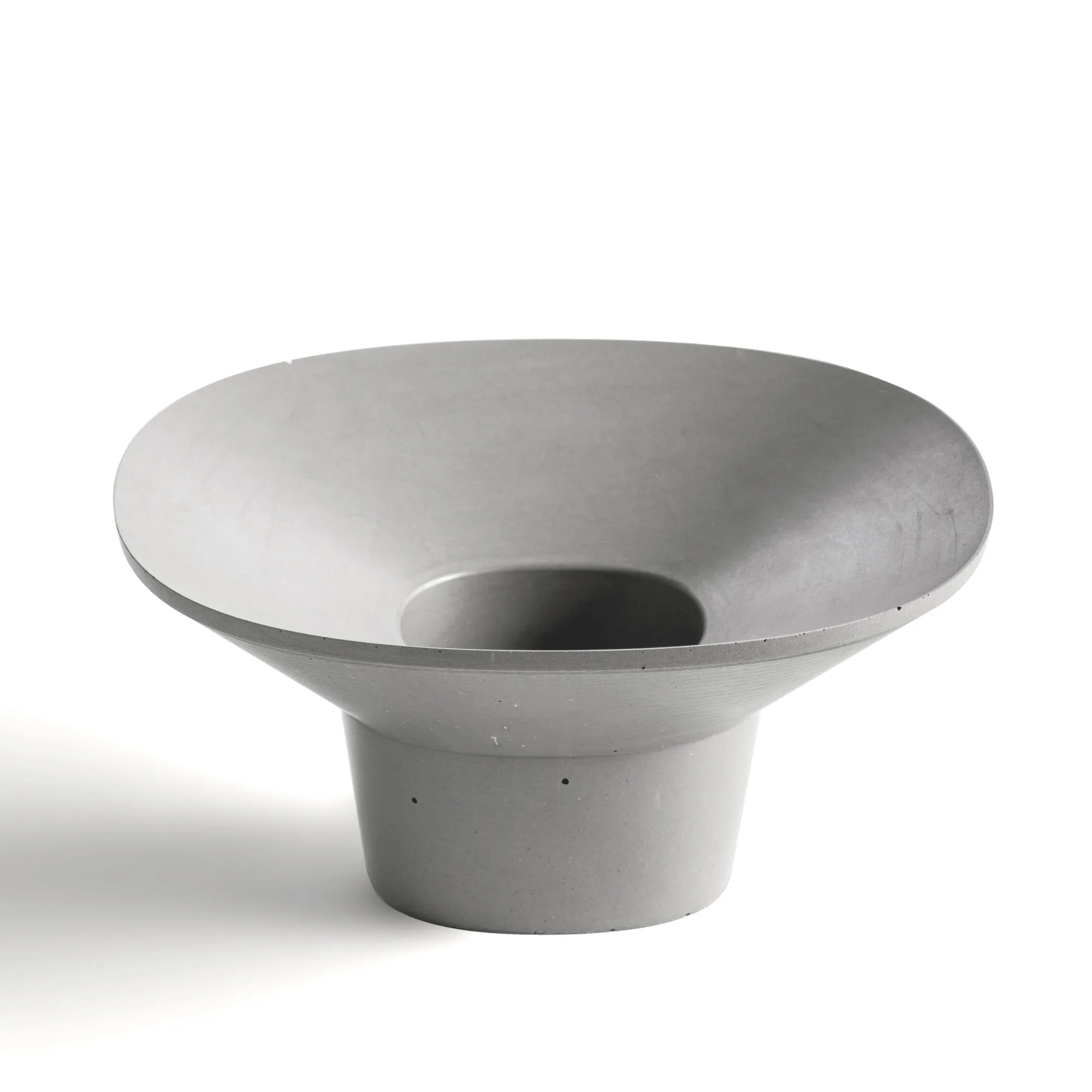 Superellipse flower tray - concrete grey