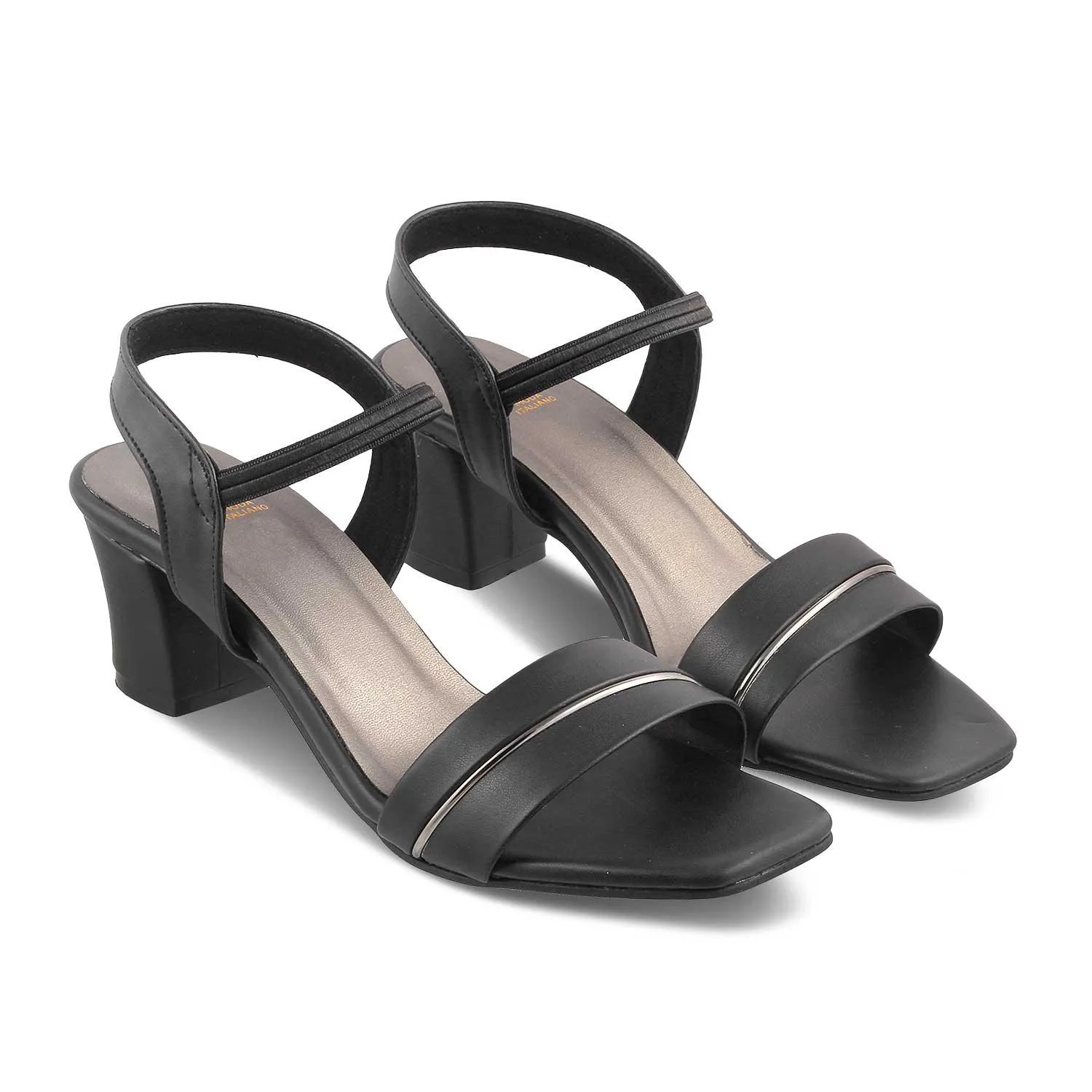 The Rachel-2 Black Women's Dress Block Heel Sandals Tresmode