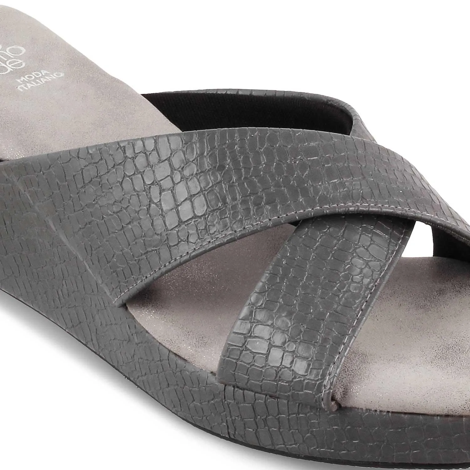 The Rew Grey Women's Dress Wedge Sandals Tresmode