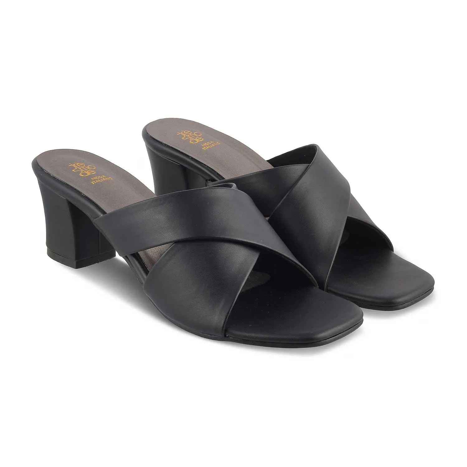 The Serona Black Women's Dress Block Heel Sandals Tresmode