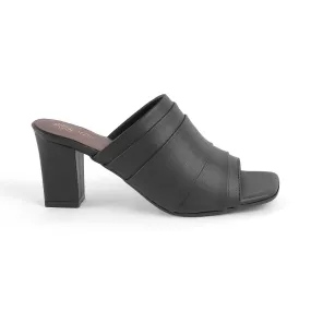 Tresmode Coco Black Women's Dress Block Heel Sandals