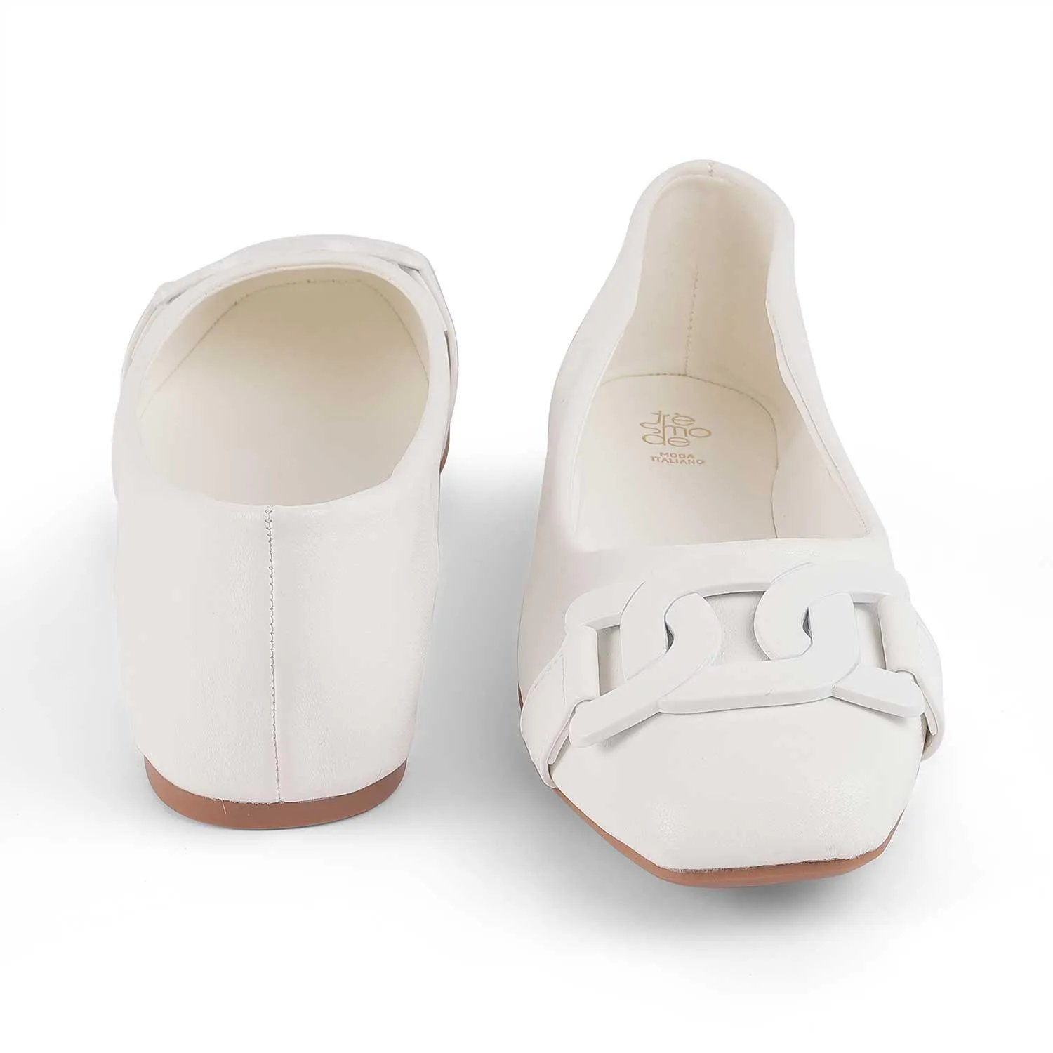 Tresmode Tresx White Women's Dress Ballerinas