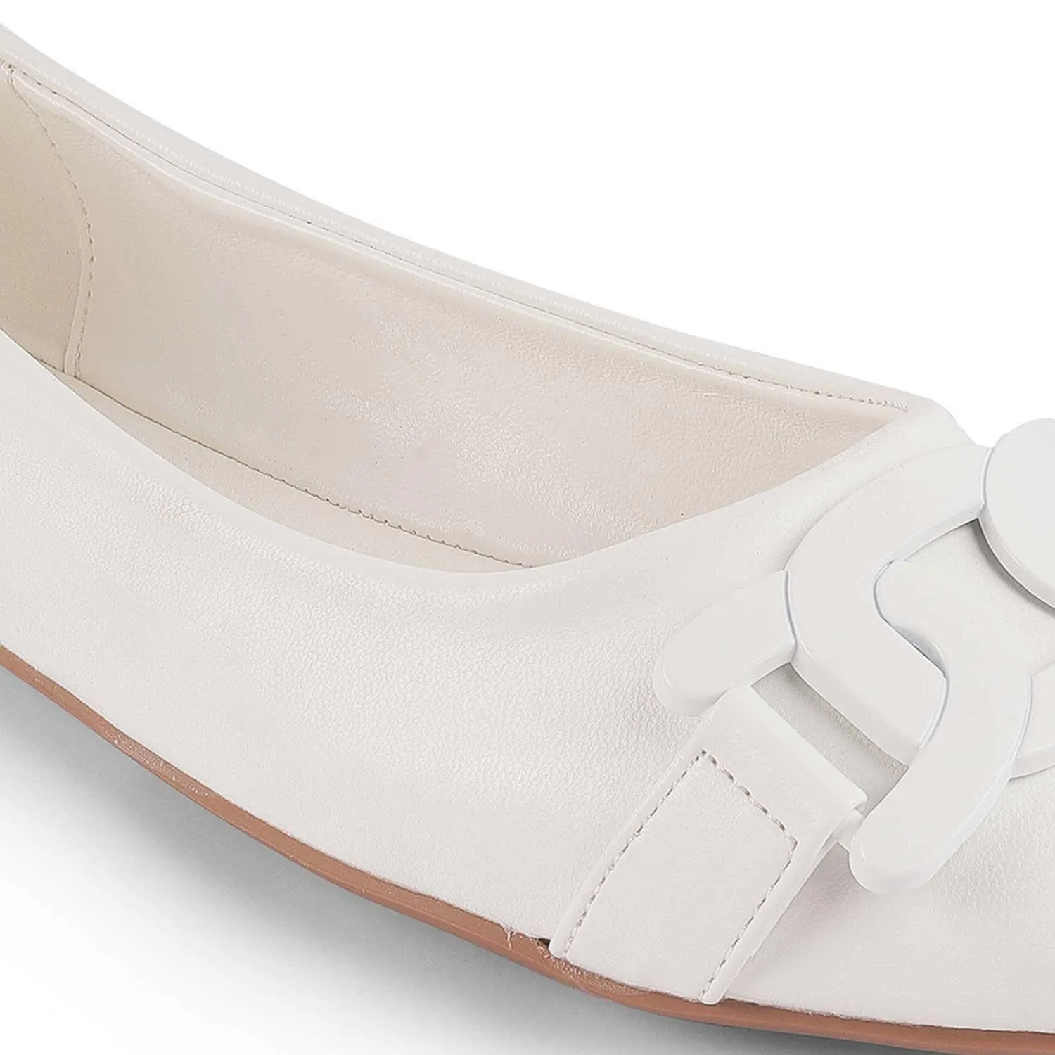 Tresmode Tresx White Women's Dress Ballerinas