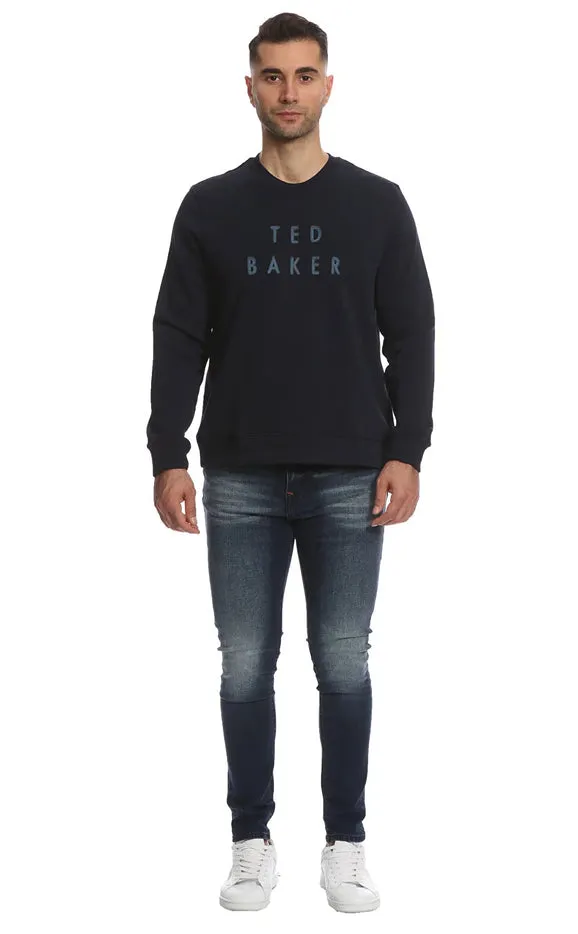 Tynan Ls Embroidered Sweatshirt Navy