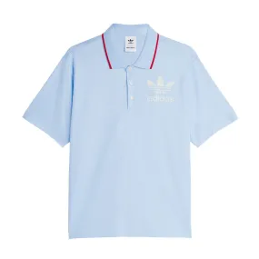   Wales Bonner Short Sleeve Polo Tee 'Glow Blue'