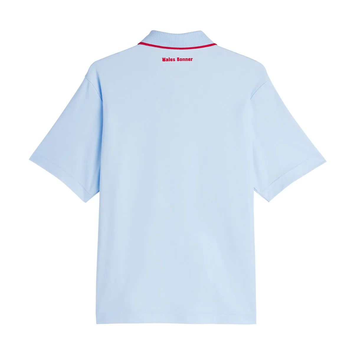   Wales Bonner Short Sleeve Polo Tee 'Glow Blue'