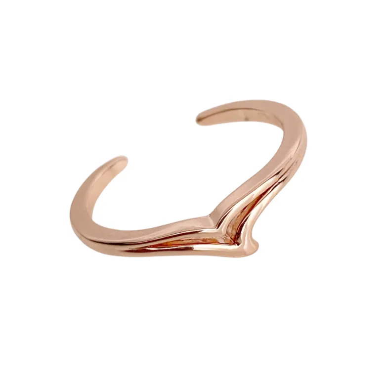 Wave Rose Gold Toe Ring