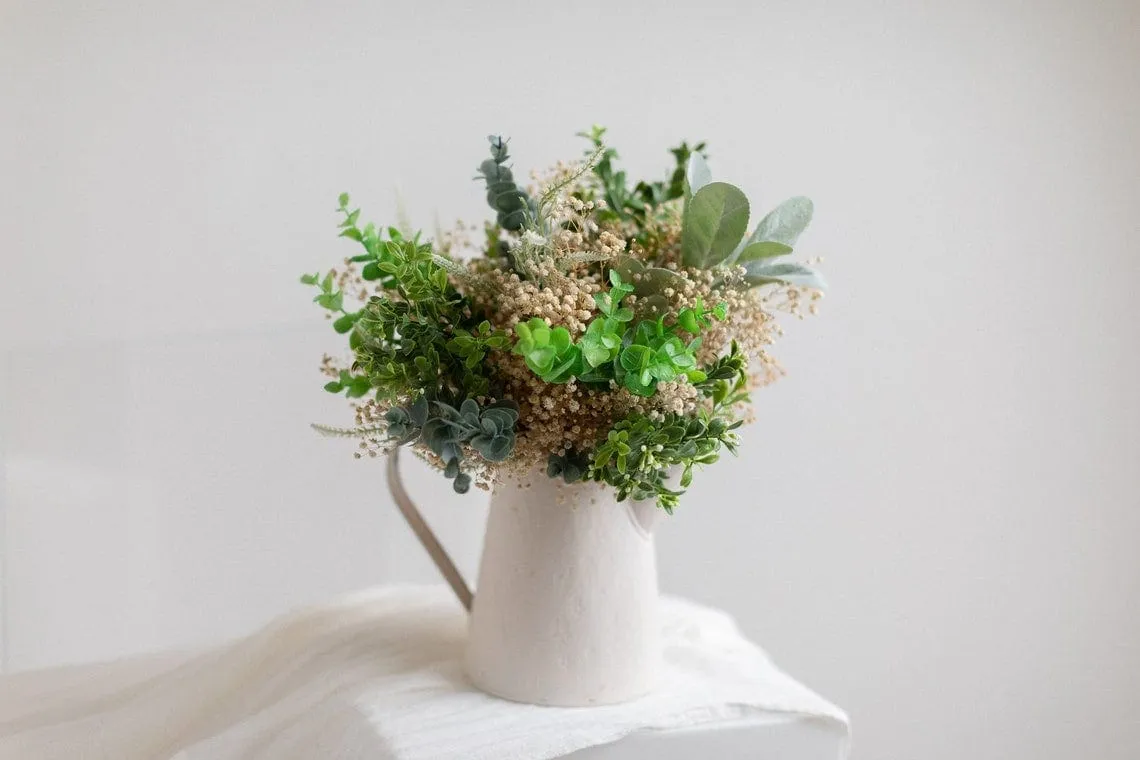 Whimsical Forest Herbs Flower Crown - dried flowers, artificial leaves, Bridal Wreaths, Bridal Crowns