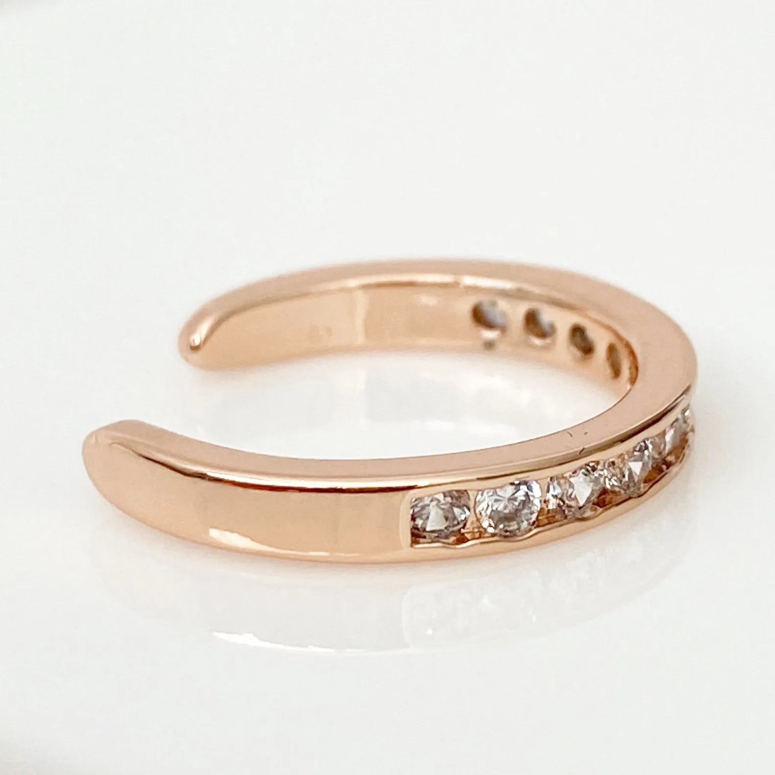 Zirconia Rose Gold Toe Ring